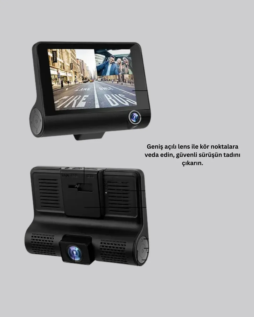 Full HD 1080P 3 Kameralı Araç DVR – Gece Görüşlü ve G-Sensörlü Güvenlik Çözümü