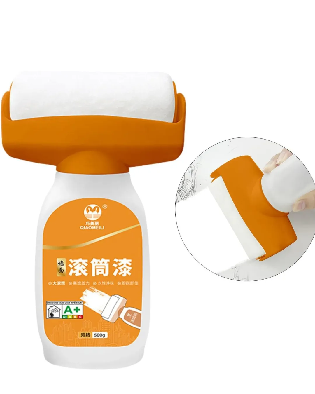 Çok Fonksiyonlu Duvar Rötuş Rulosu Hazneli Pratik Boyama Aleti