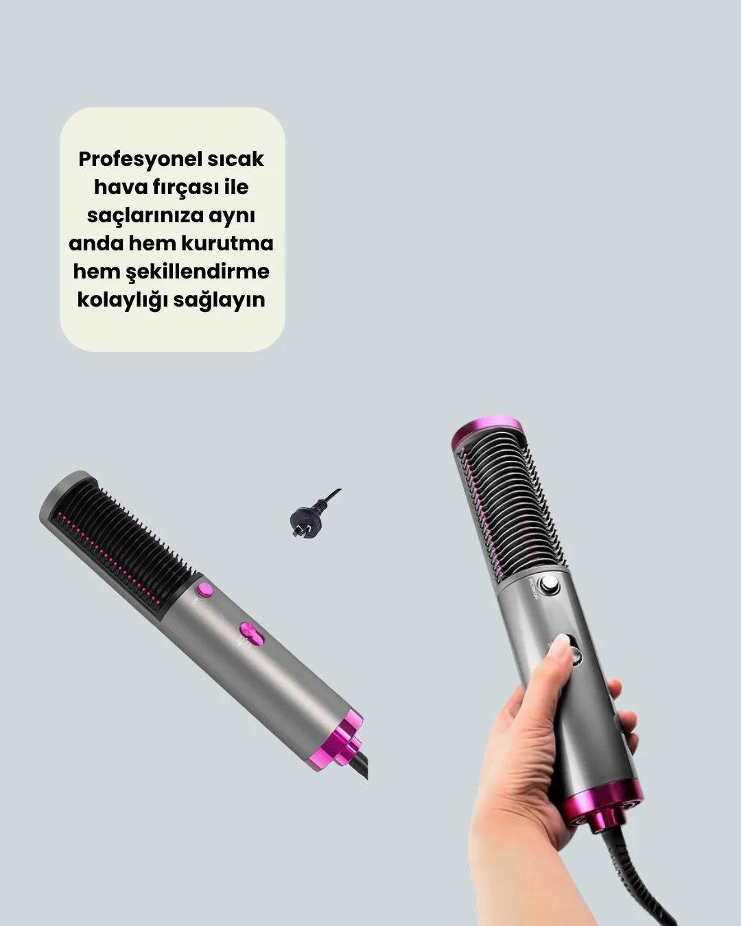 Sıcak Hava Fırçası – Saç Kurutma, Düzleştirme ve Şekillendirme