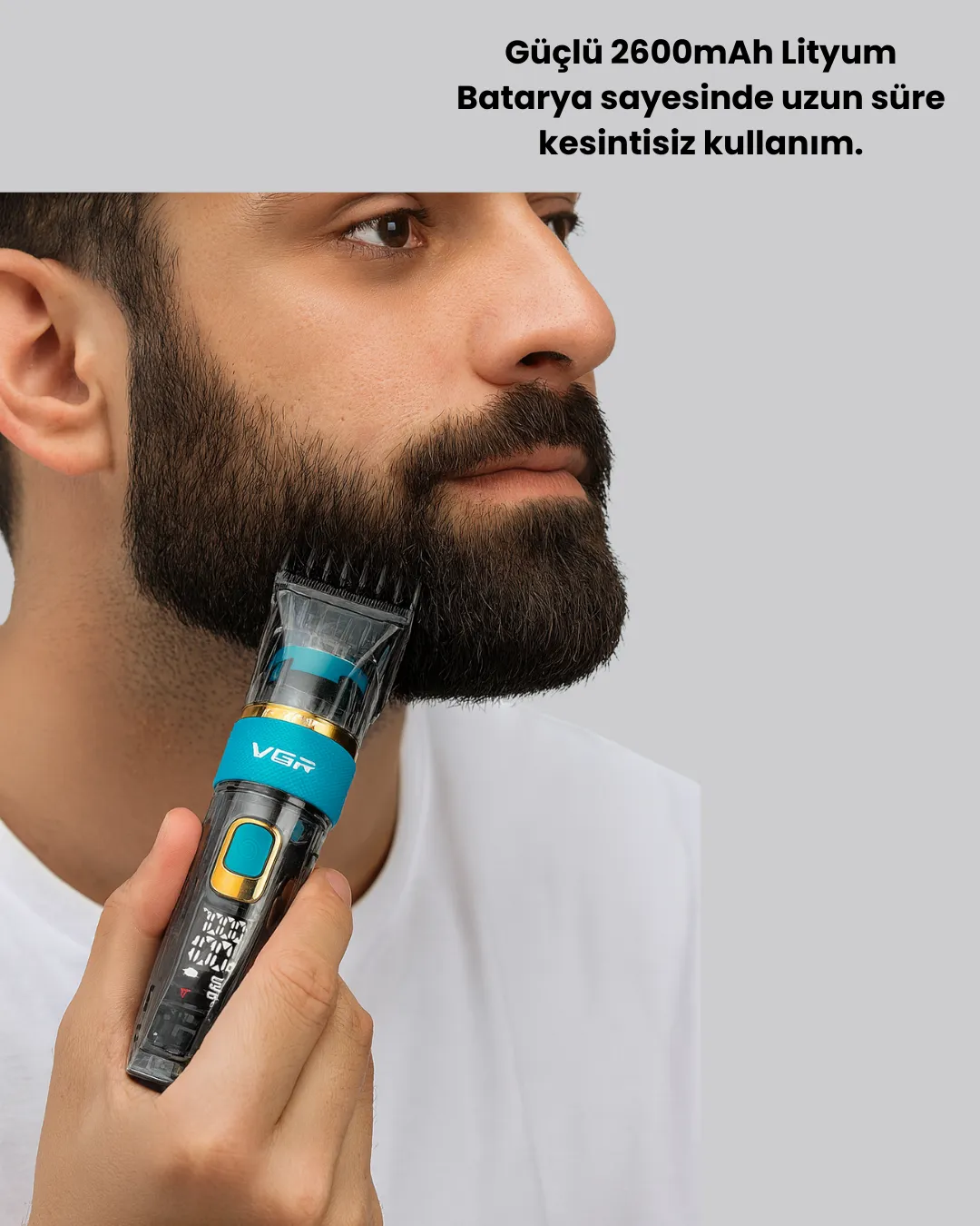 VGR V-695 Profesyonel Saç ve Sakal Kesme Makinesi Şarjlı ve Kablolu Kullanım