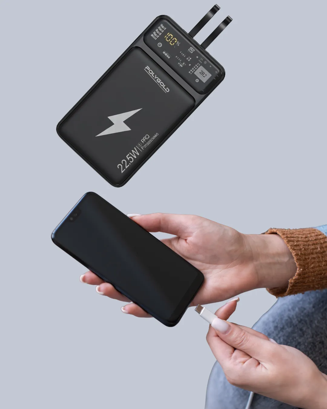 Powerbank 10000 mAh Dijital Göstergeli Taşınabilir