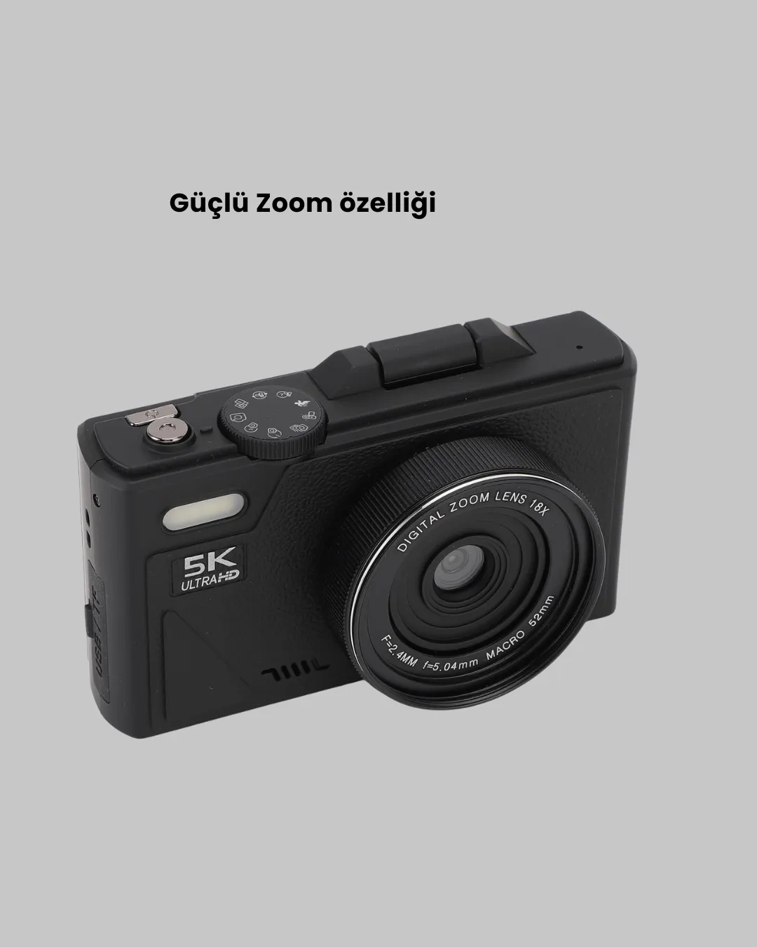 5K Ultra HD Kamera Gülümseme Algılama Otofokus 18x Optik Zoom