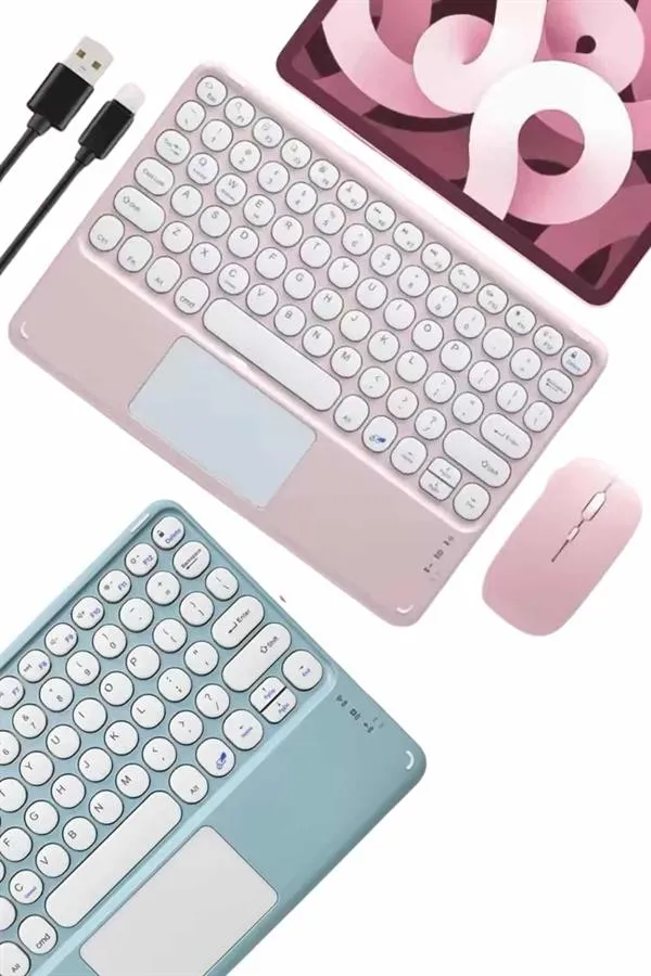 Profesyonel Wifi Q Klavye Bluetooth Klavye Touchpad 10.8 Inç