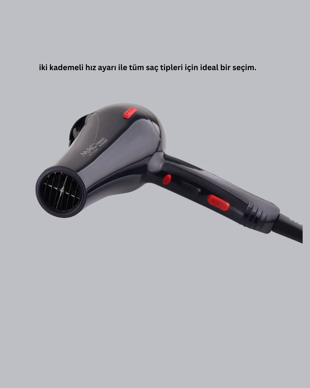 Profesyonel 2200W Fön Makinesi Soğuk Sıcak Üflemeli İki Kademeli