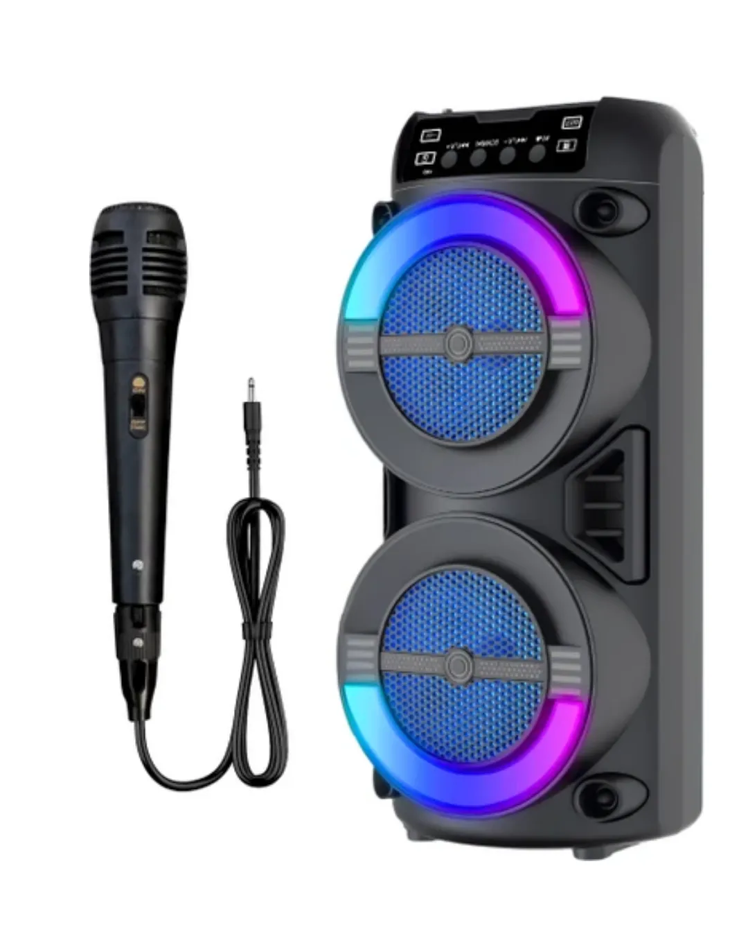 RGB Işıklı Taşınabilir Bluetooth Hoparlör Güçlü Stereo Ses