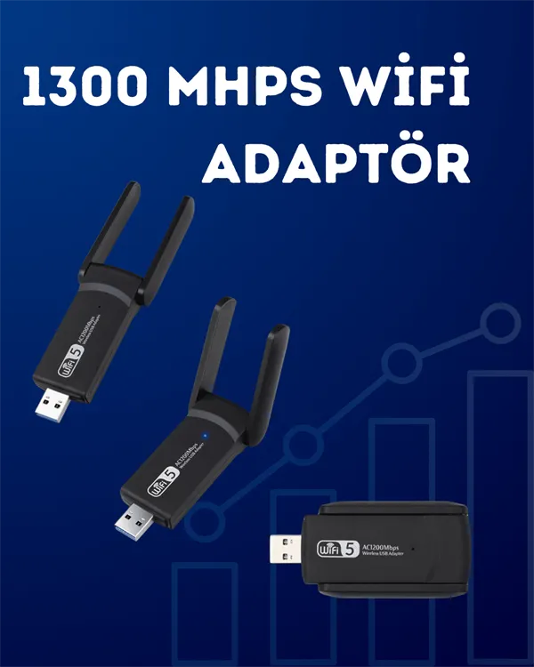 USB WiFi Adaptör – 1200 Mbps Hız