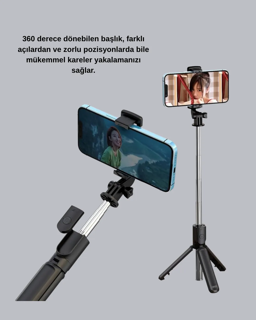 Bluetooth Selfie Çubuğu – Kablosuz, Hafif ve Yüksek Çözünürlüklü Çekim İçin