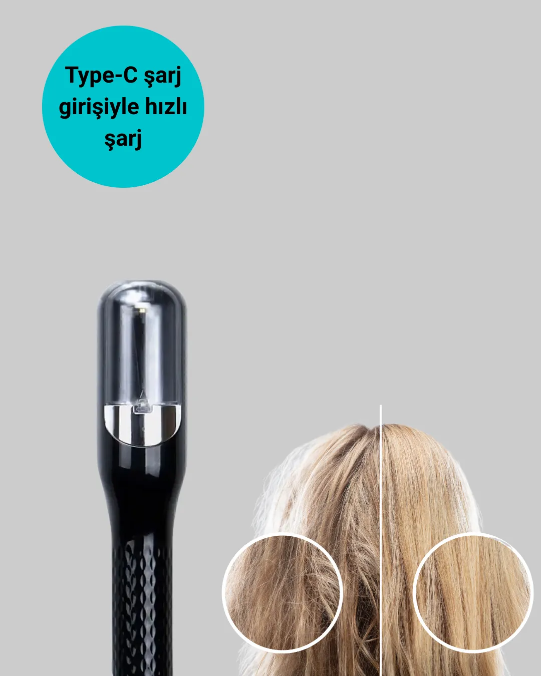 RH-6668 Taşınabilir Şarjlı Saç Kesme Makinesi Elektrikli Kişisel Bakım Aleti