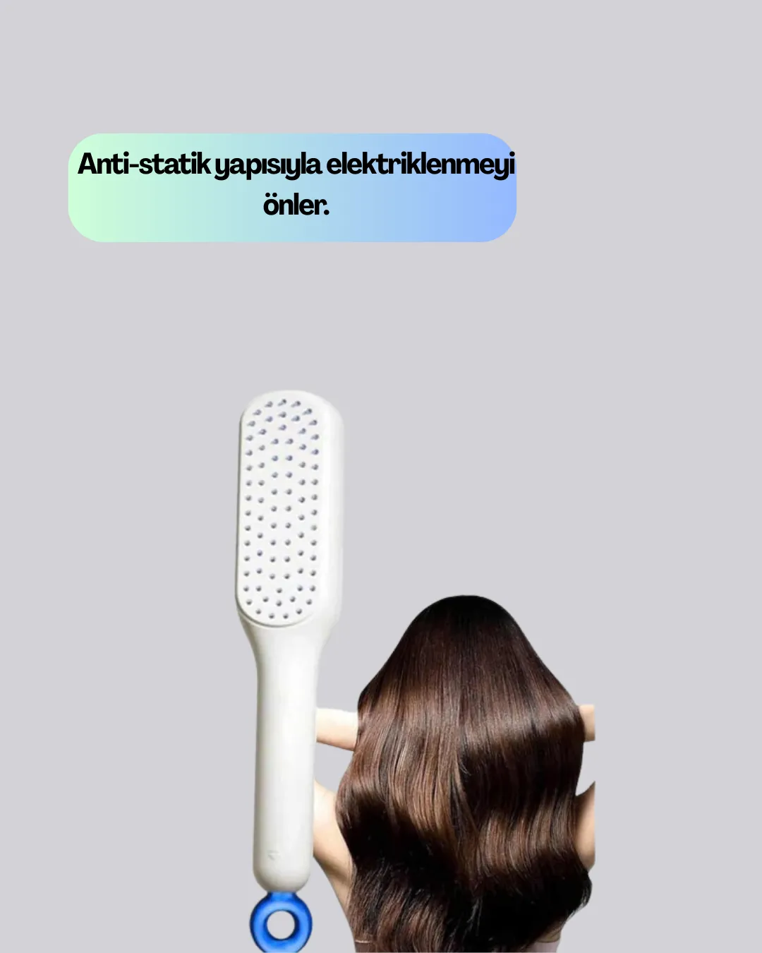 Pratik Mekanizmalı Saç Tarağı – Kendi Kendini Temizler, Taşınabilir