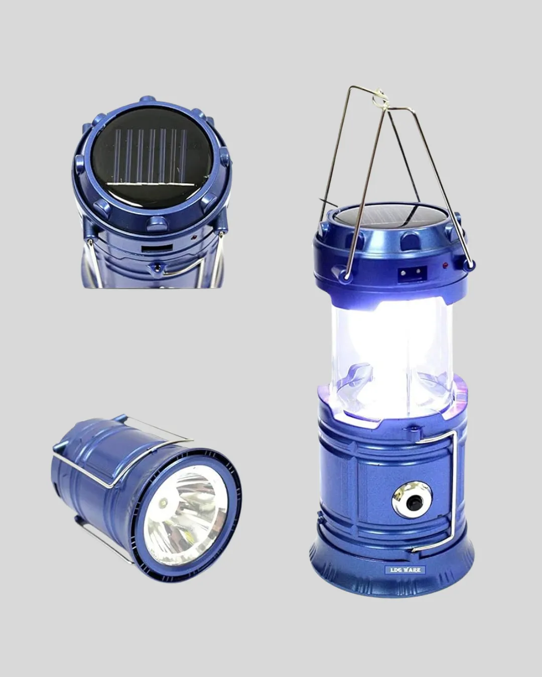 Güneş Enerjili Kamp Lambası Şarjlı Taşınabilir Kompakt Açık Hava Işığı