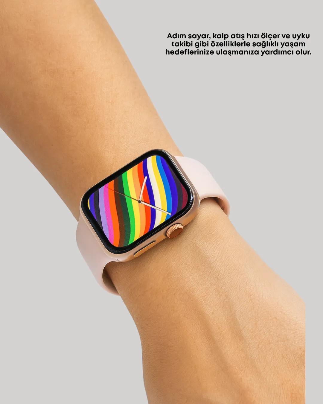 Akıllı Saat AMOLED Dokunmatik Ekran Nabız Uyku ve Adım Takibi