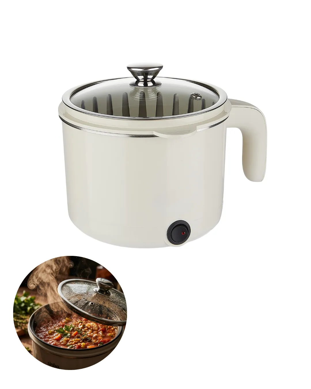 Mini Elektrikli Pişirici 1 Litre Buharda Pişirme Tepsili Çok Amaçlı Mutfak Tenceresi