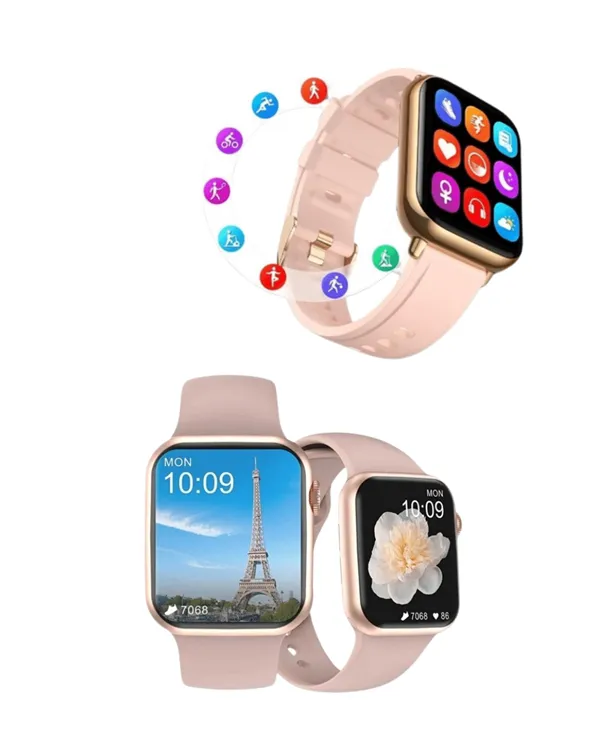 Su Geçirmez Akıllı Saat – 300 mAh Batarya, Sesli Arama, Uyku & Adım Takibi