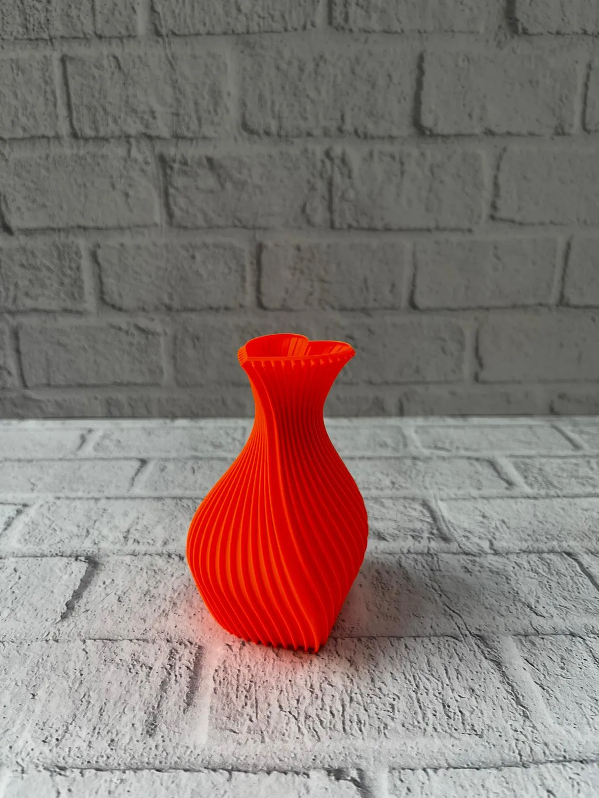 11 cm Turuncu Kalp Formlu Mini Vazo Estetik Dekoratif Obje