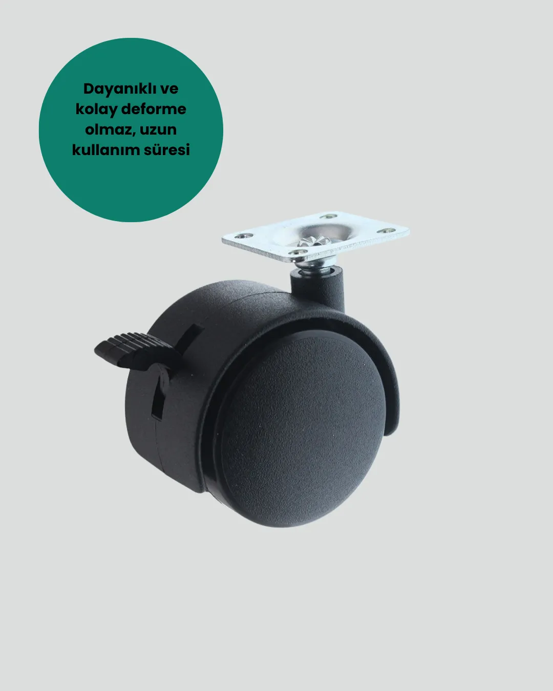 6 cm Kilitli Tekerlek Ayak 4 Adet Sehpa ve Ekipman Uyumlu