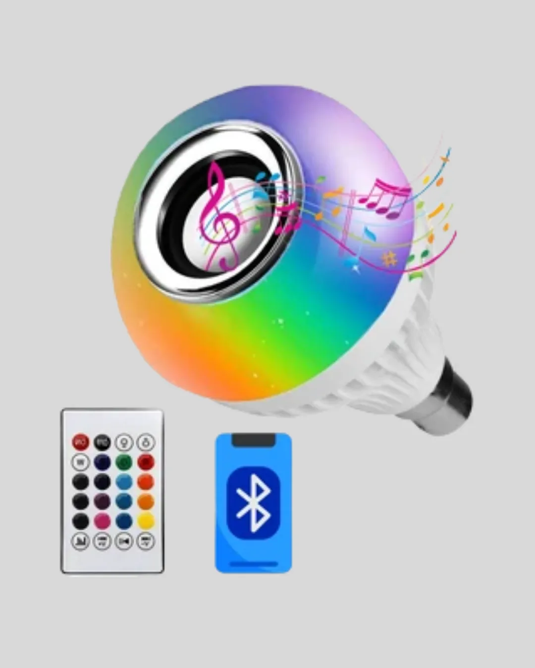 12W LED Ampul – Renkli Işık ve Dahili Hoparlör Özellikli