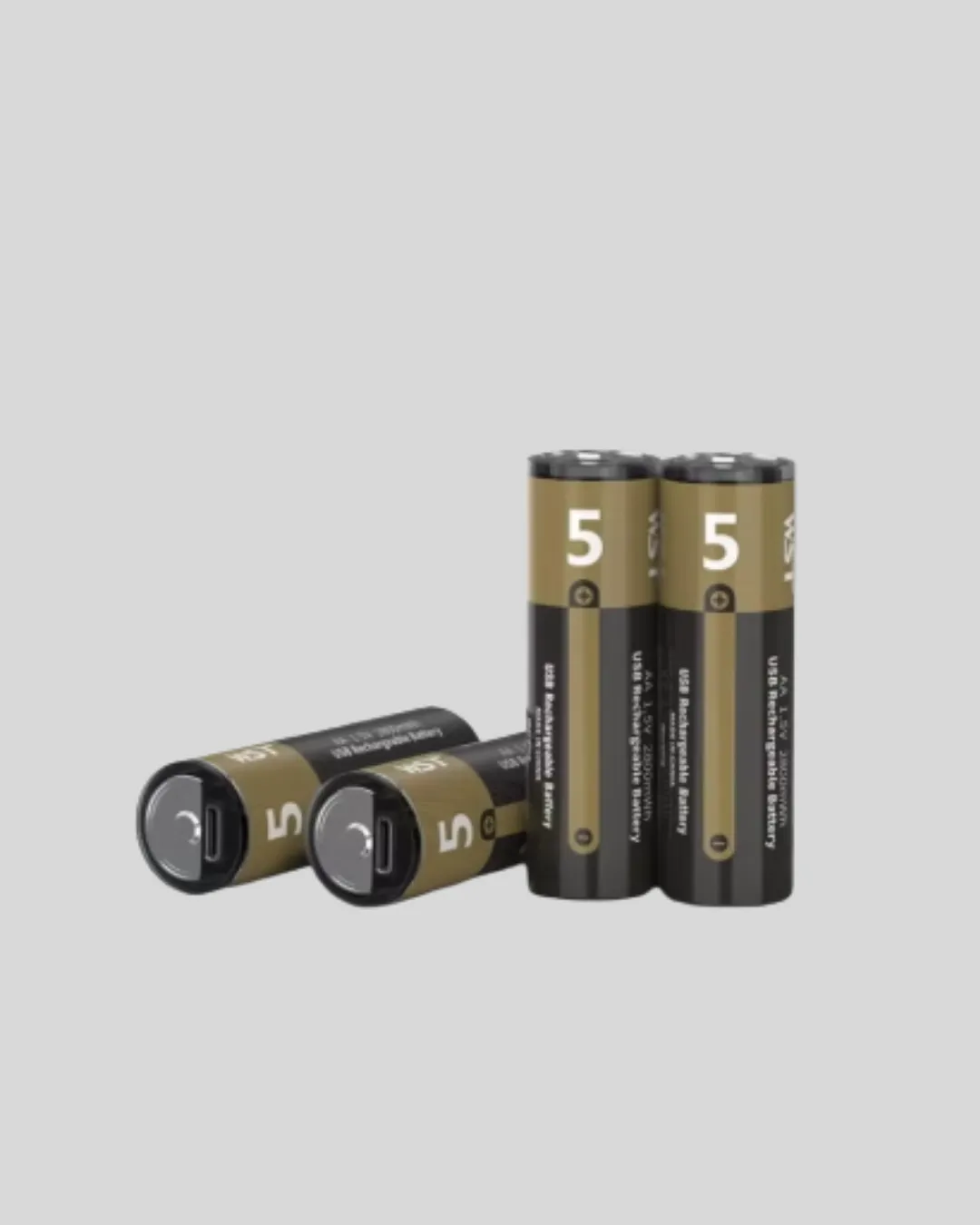 USB Type-C ile Hızlı Şarj Edilebilen AA Lityum Pil