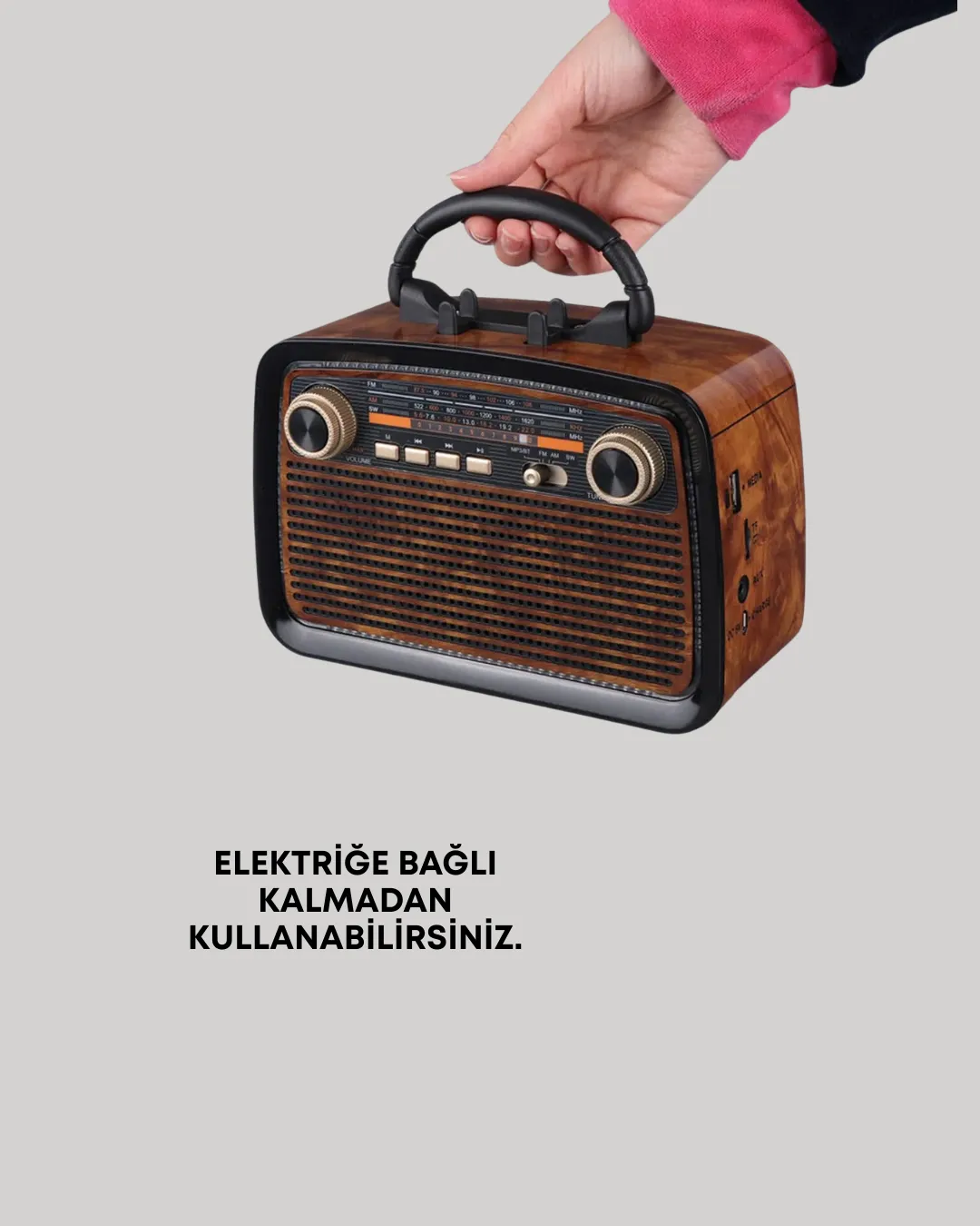 Taşınabilir Bluetooth Hoparlör – Modern Teknoloji ile Nostaljik Radyo Deneyimi, FM/AM Fonksiyonu