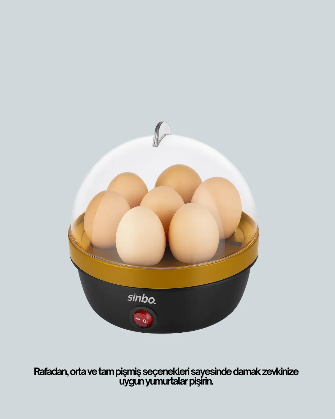 7 Yumurtalık Buharlı Yumurta Pişirme Cihazı Otomatik Kapanma Özellikli