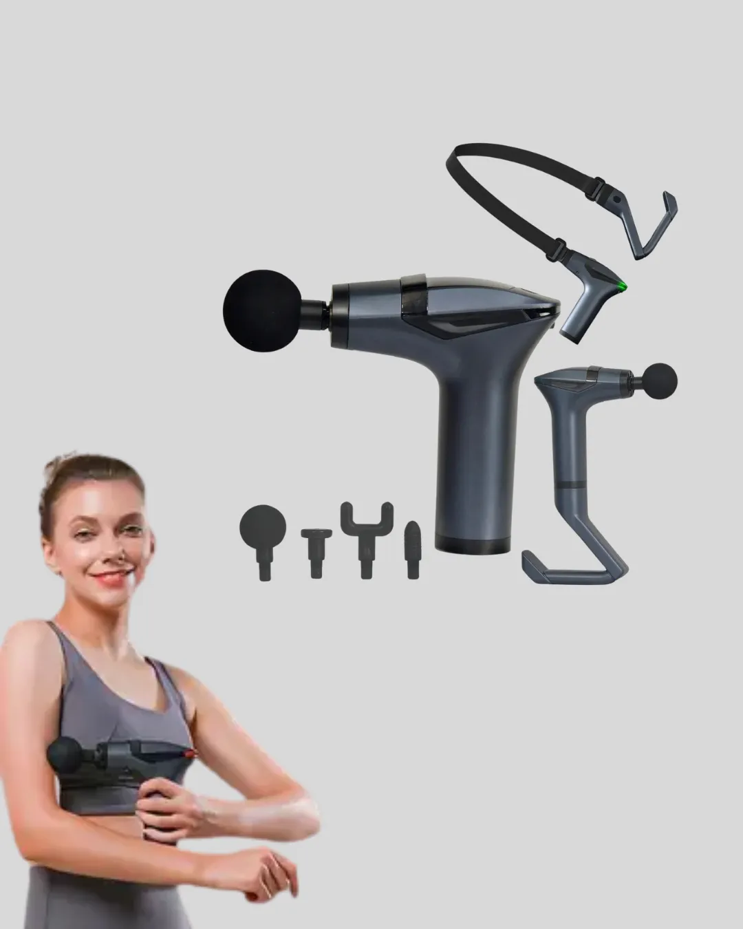 AKTÜEL 3in1 Taşınabilir Şarjlı Titreşimli Masaj Cihazı Çok Fonksiyonlu