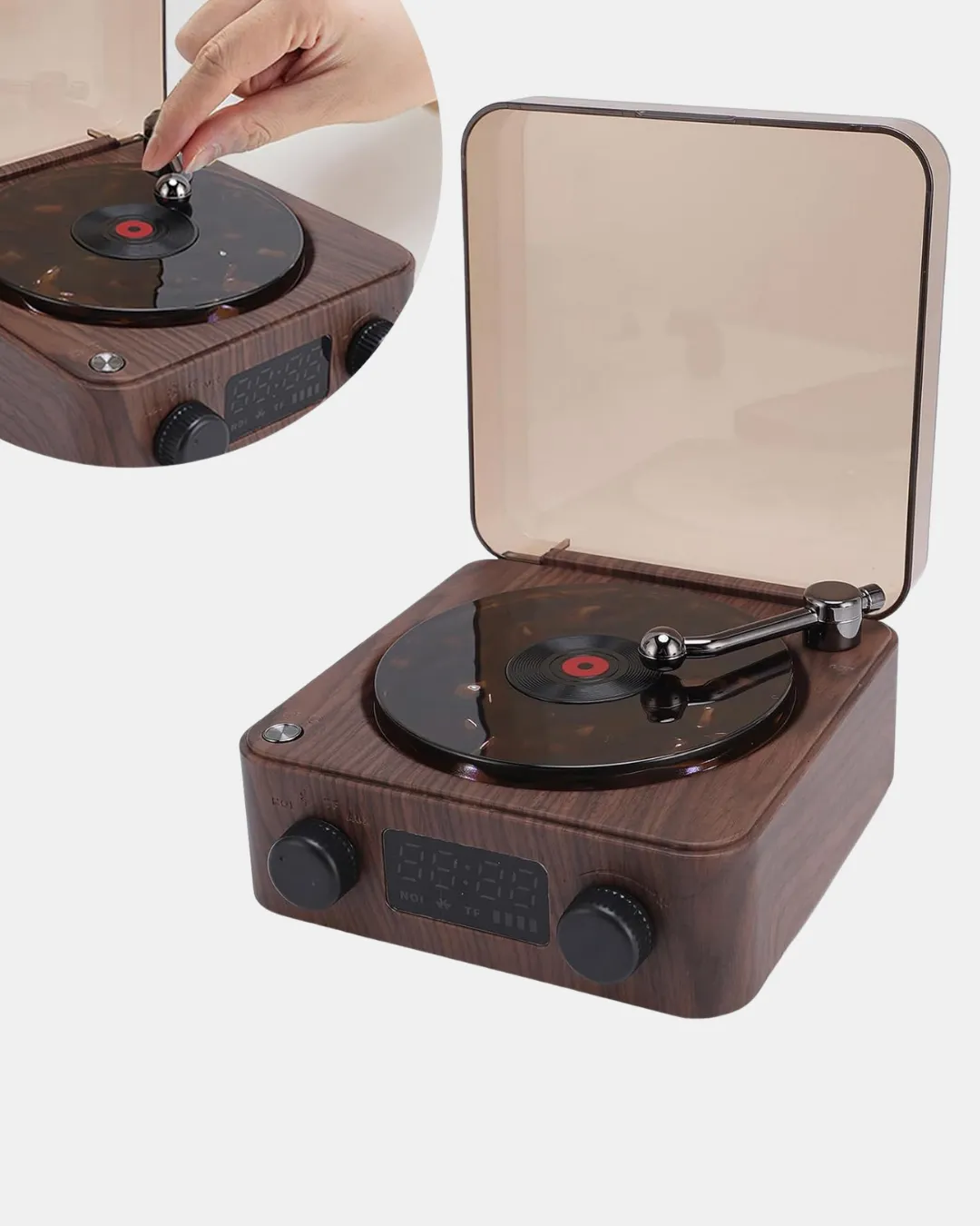 Stereo Bluetooth Hoparlör – Gece Lambalı ve Saat Göstergeli