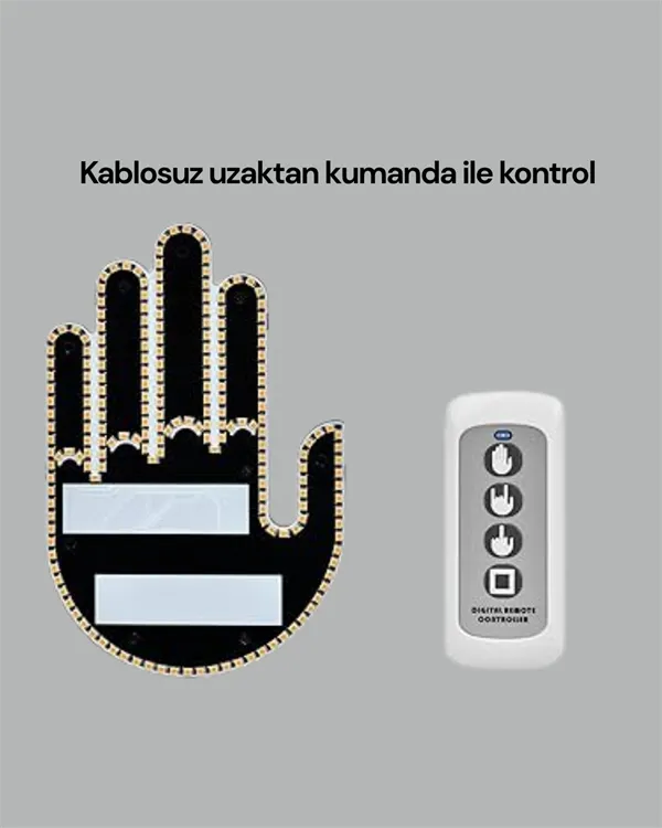 Kablosuz Kumandalı LED Jest Işığı – 3 Modlu Araba Arkası Mesaj Işığı, 203 LED ile Yüksek Parlaklık