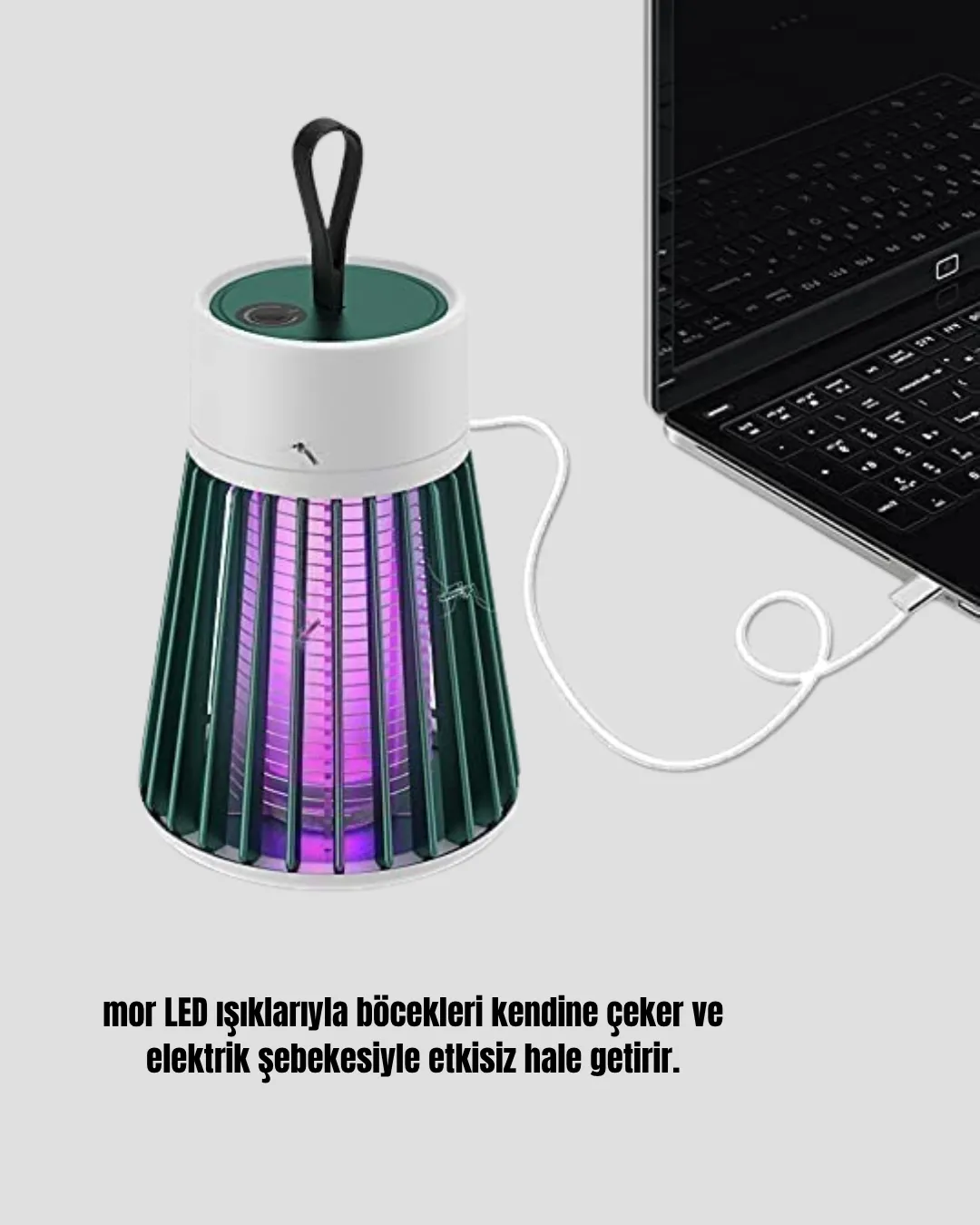 2000 mAh Şarjlı Sivrisinek Kovucu Lamba – Kimyasalsız, Güvenli ve Taşınabilir