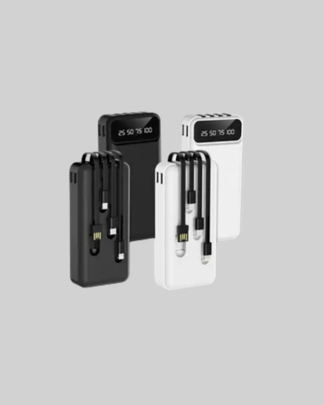 Hızlı Şarj Destekli 20.000mAh Powerbank USB Type-C Lightning LCD