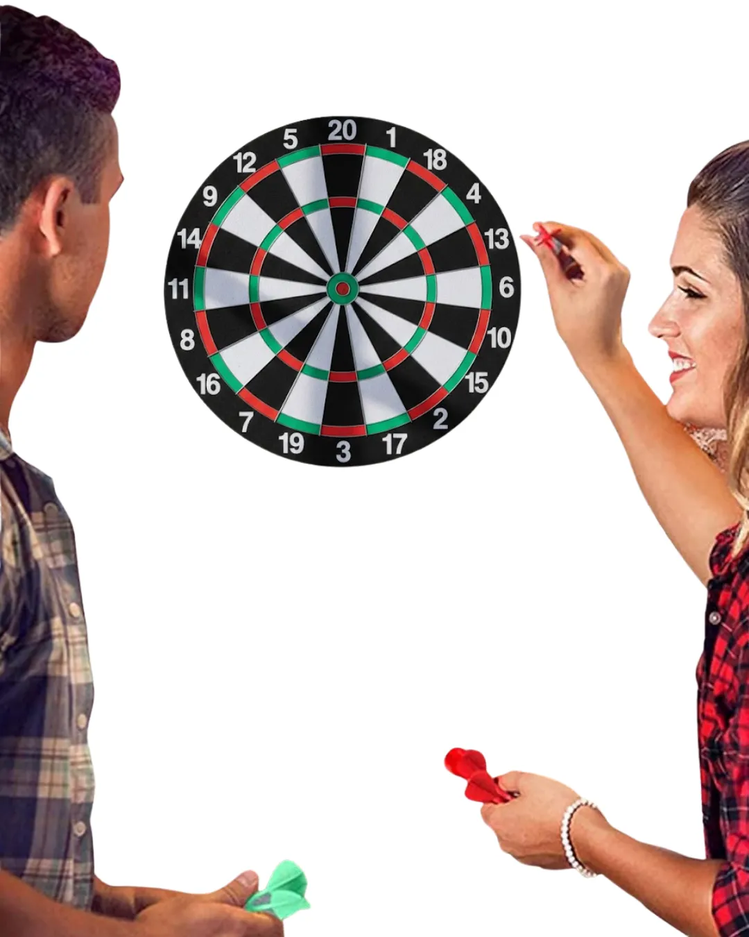Kaliteli Ahşap Dart Tahtası 12 İnç  4 Dart Ok Seti