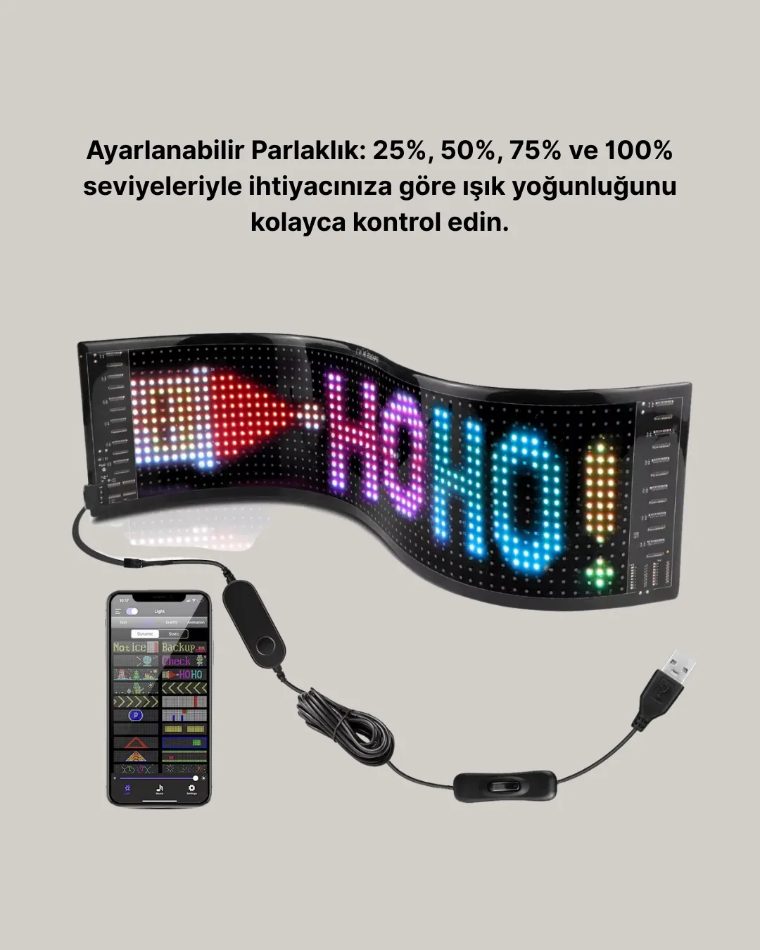 RGB LED Panel Renkli Işık Efektli Dekoratif Aydınlatma