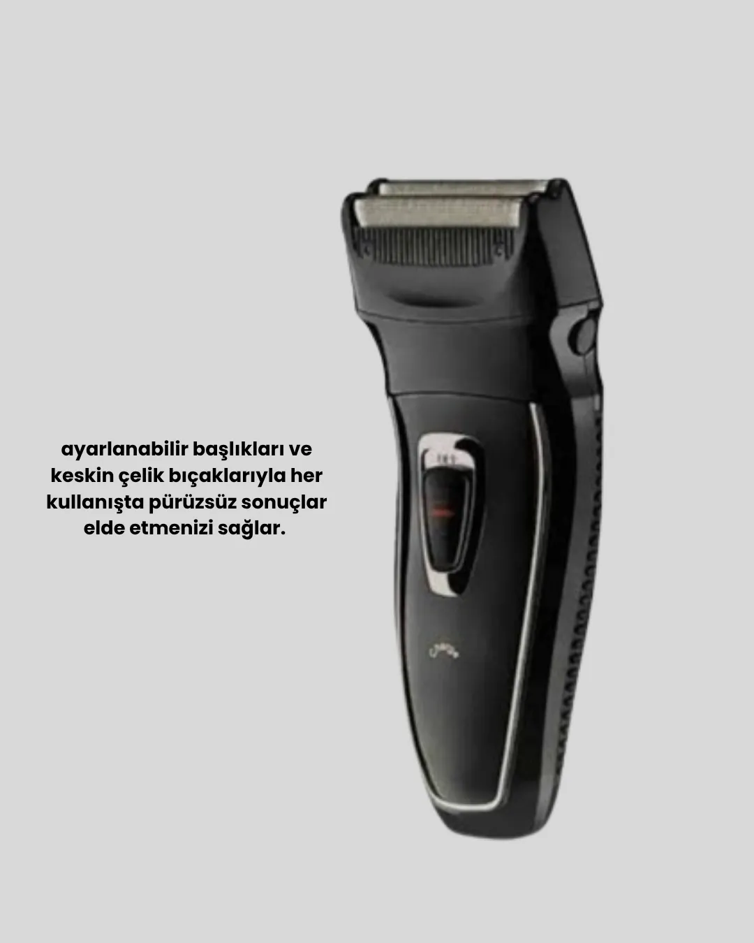 Profesyonel Şarjlı Saç ve Sakal Tıraş Makinesi – Çelik Bıçaklı, Ayarlanabilir Başlıklı, Kablosuz