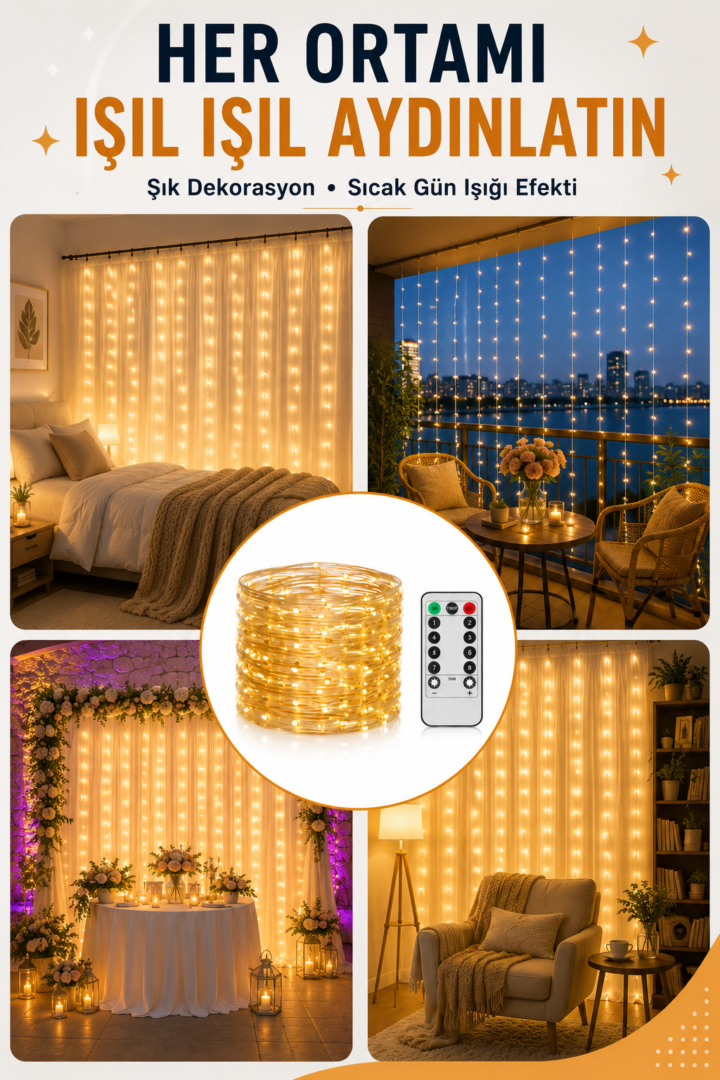 Enerji Tasarruflu 3x3 LED Işık – Parti, Yılbaşı ve Organizasyon