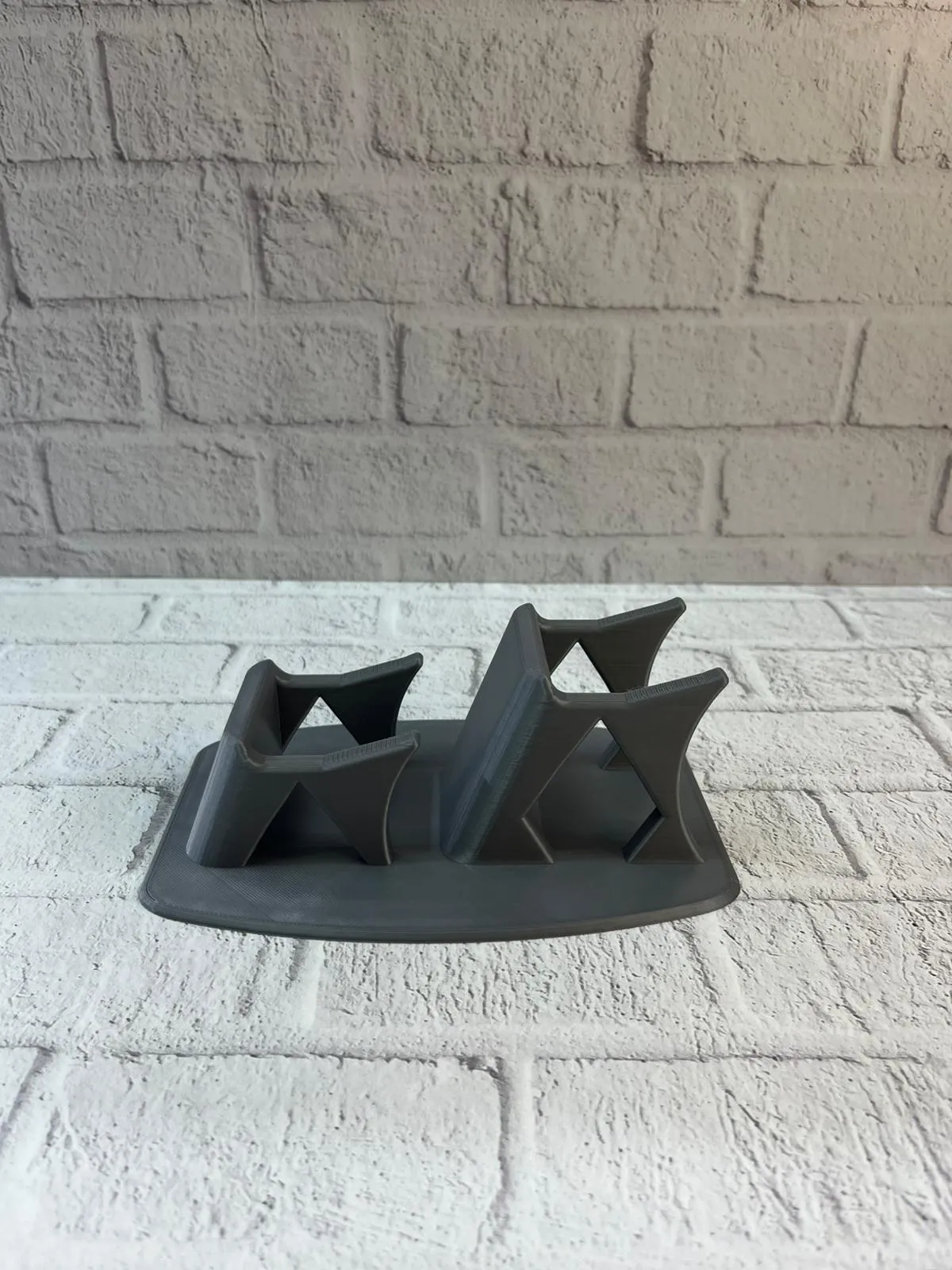 Antrasit İkili Gamepad Tutucu 7x18 cm Masa ve Raf Düzeni