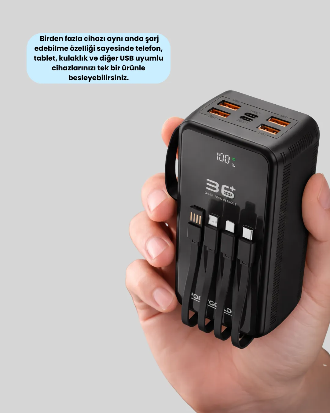 Hızlı Şarj Destekli Powerbank Tüm Cihazlarla Uyumlu