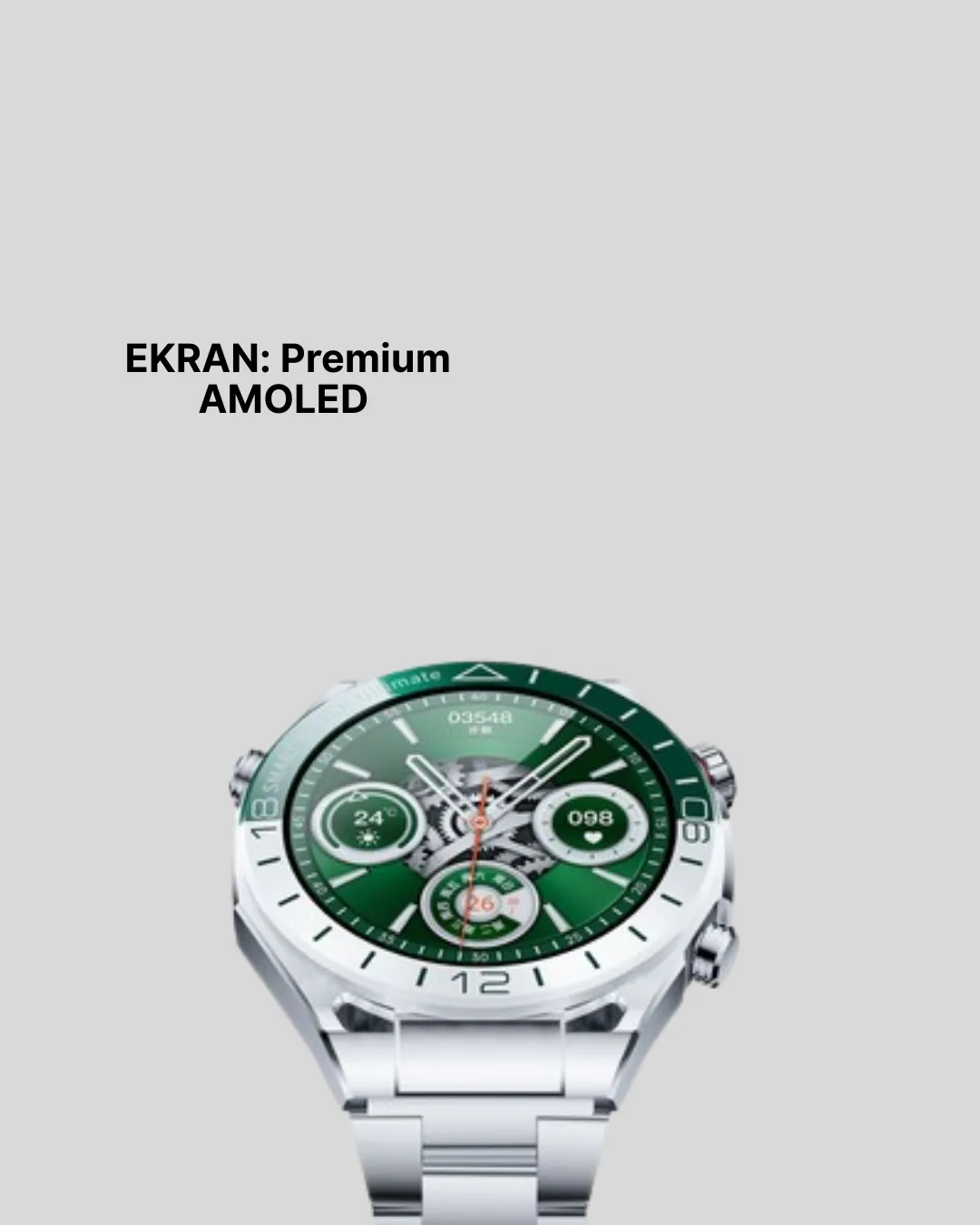 Premium Amoled Akıllı Saat GPS Harita Desteği Bluetooth Arama Sağlık Takipli