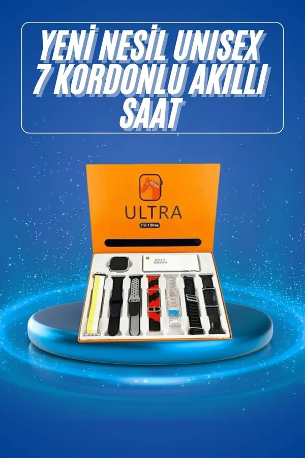 Akıllı Saat Çağrı Cevaplayabilen Unısex 7 Kordonlu Müzik Dinleme