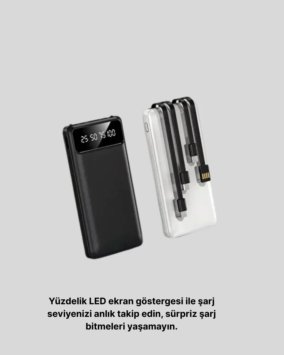 Çoklu Güvenlik Korumalı 20.000 mAh Powerbank Fener Özellikli