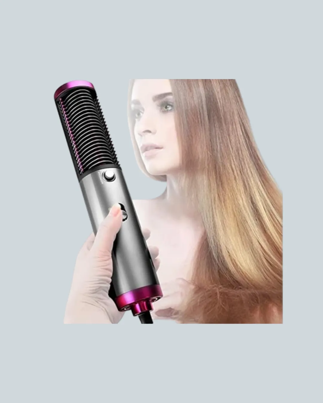 Hacim Veren ve Saç Elektriklenmesini Önleyen Sıcak Hava Fırçası