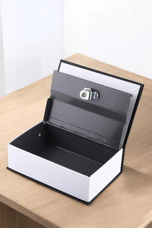 Büyük Boy Anahtarlı Kitap Görünümlü Gizli Kasa Çelik Kasa Altın Kasası