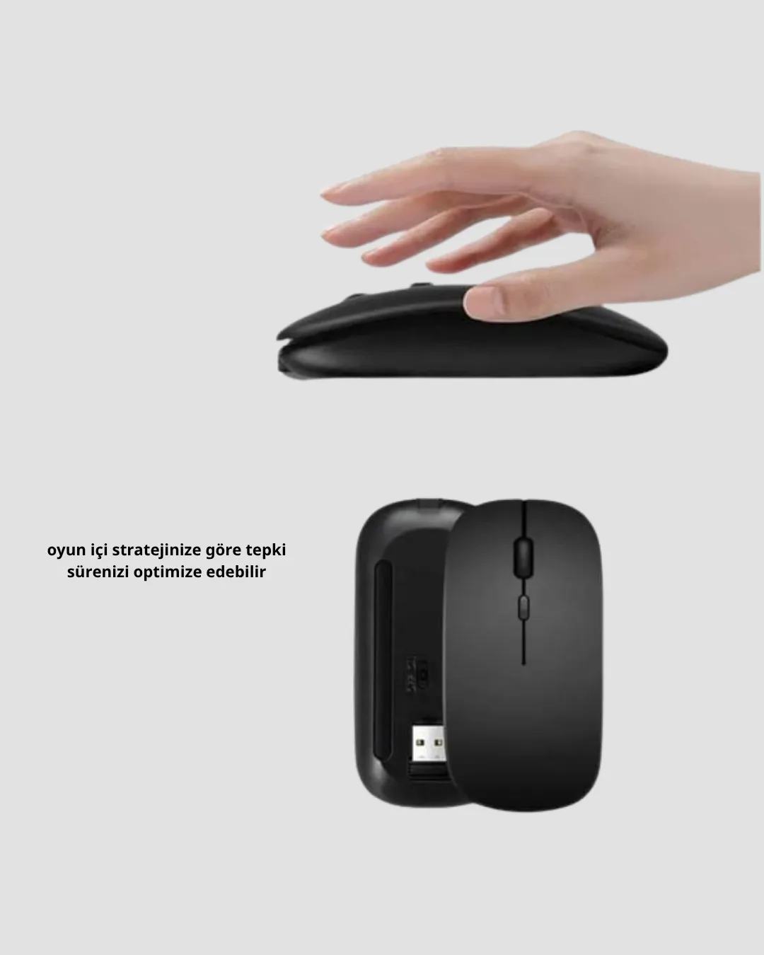 Kablosuz Oyuncu Mouse –  Gelişmiş Optik Sensör, Profesyonel ve Oyun Kullanımına Uygun