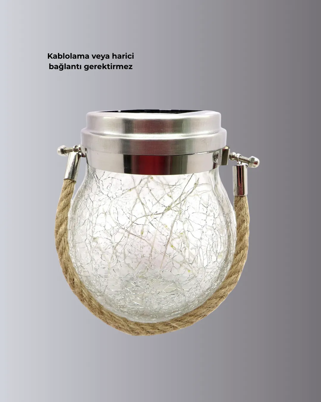 Solar Güneş Enerjili Dekoratif Cam Lamba