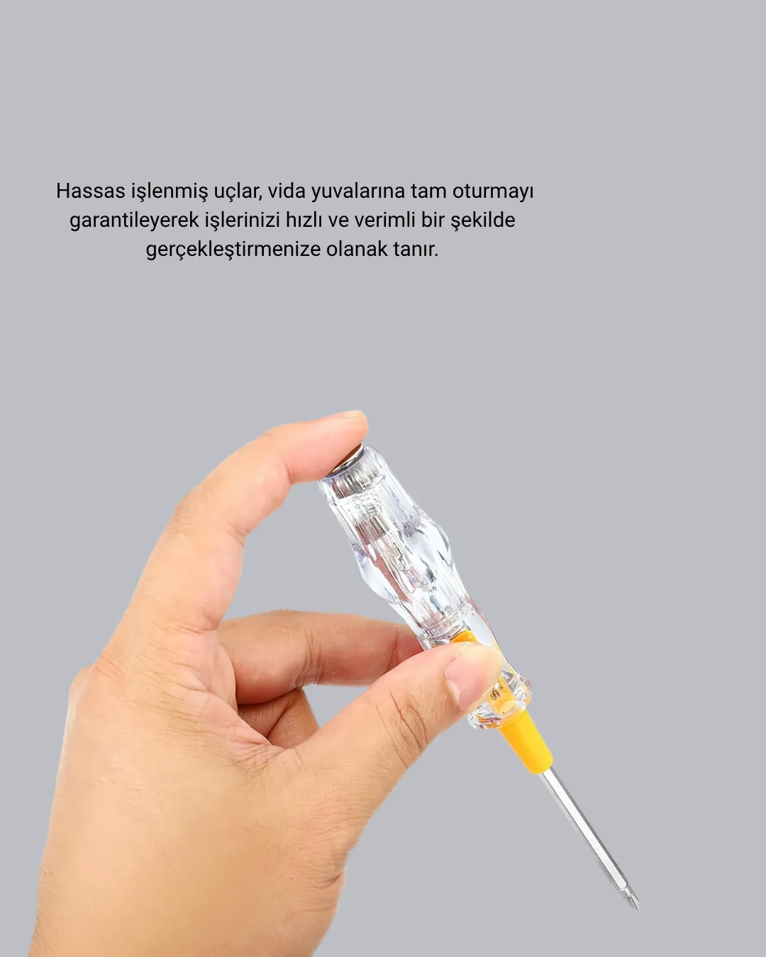 Elektrik Test Kalemi Neon Işıklı Nikel Kaplama 110-220V Dirençli