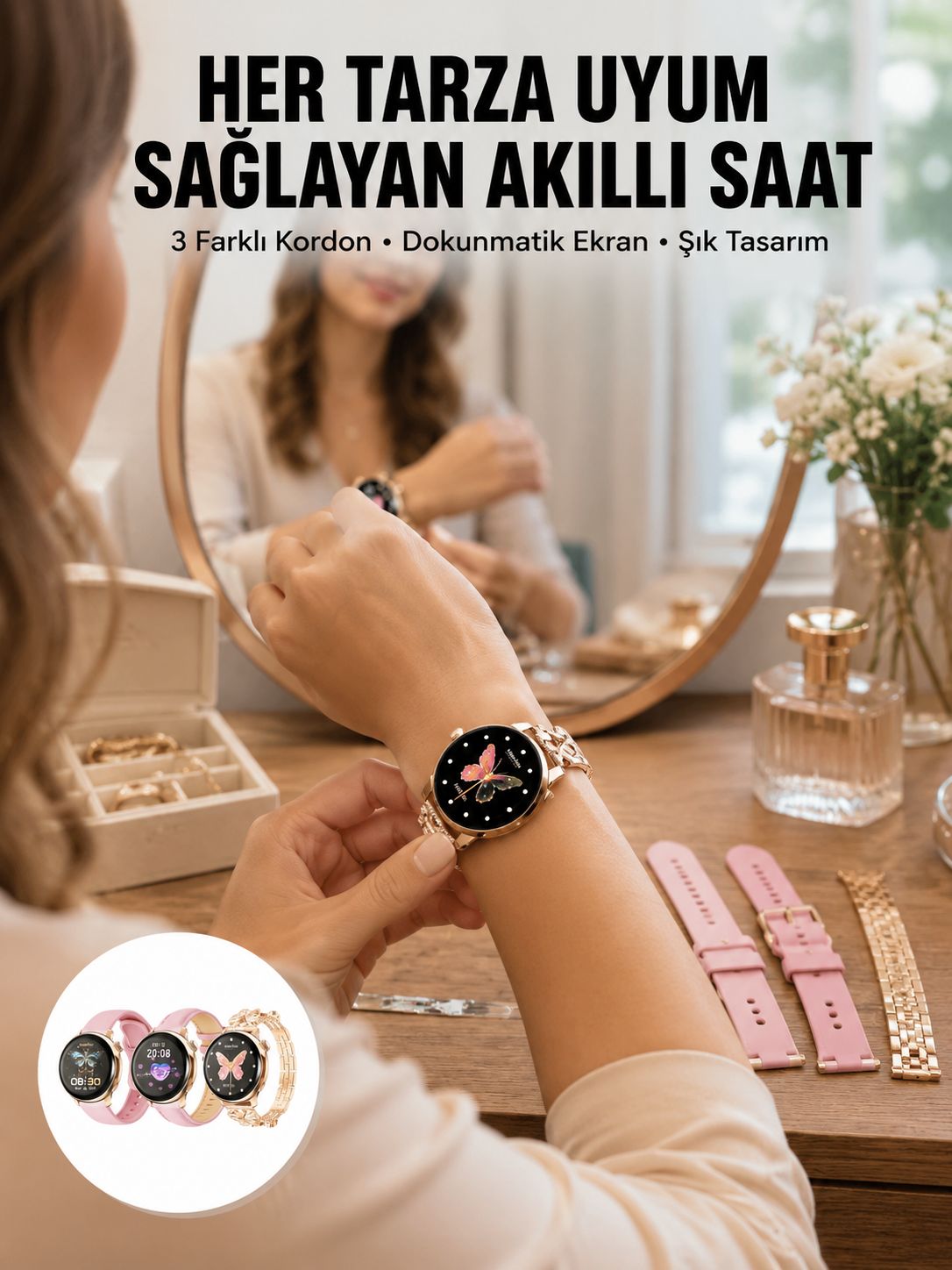Akıllı Saat – Kalp Atış Takipli, Spor Modlu, Uzun Pil Ömürlü